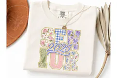 Senior 2025 Floral PNG Sublimation Tee Product Image 1