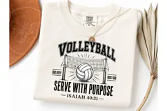 Volleyball Serve With Purpose PNG Tee Product Image 3
