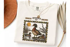 Wood Duck Stamp PNG Hunting Tee Design Product Image 1