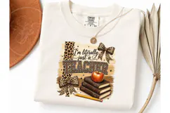 Im Literally Just A Teacher PNG Tee Product Image 1