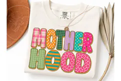 Motherhood Boho Patchwork PNG Tee Design Product Image 1