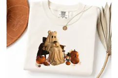 Ghost Bear Fall Coffee PNG Tee Design Product Image 1