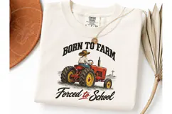 Born To Farm Forced To School PNG Tee Product Image 3