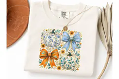 Fall Pumpkin Bow Coquette PNG Sublimatio Product Image 1