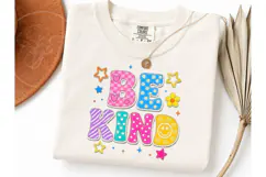 Be Kind Retro Colorful PNG Tee Design Product Image 3