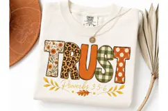 Trust Proverbs 3:5-6 PNG Fall Tee Design Product Image 3