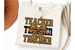 Leopard Teacher PNG Halloween Tee Design Product Image 3