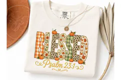 Blessed Fall Pumpkin PNG Sublimation Tee Product Image 3