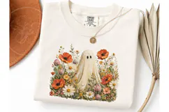 Floral Ghost Halloween PNG Shirt Design Product Image 3