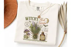 Witch's Herb Garden Halloween PNG Tee Product Image 3