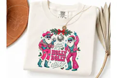 Holly Dolly Disco Santa Christmas PNG Te Product Image 1
