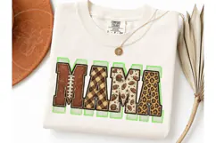Football Mama PNG Sublimation Tee Design Product Image 3