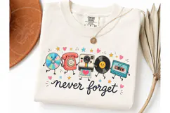 Never Forget Retro Tech PNG Tee Design Product Image 1