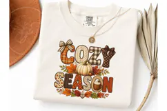 Cozy Season Fall Pumpkin PNG Tee Design Product Image 3