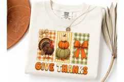 Give Thanks Thanksgiving PNG Tee Design Product Image 3