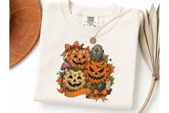 Halloween Pumpkin Jack-o-Lantern PNG Tee Product Image 1