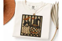 Vintage Halloween Ghost Pumpkin PNG Tee Product Image 3