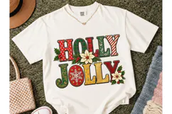 Holly Jolly Christmas PNG Shirt Design Product Image 2