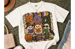 BOO Ghost Reading Books Halloween PNG Product Image 2
