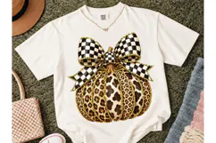 Leopard Pumpkin Bow Fall PNG Sublimation-Leopard Pumpkin Bow Product Image 2