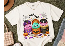 Halloween Kawaii Slime Jars PNG Shirt Product Image 2