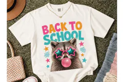 Back To School Raccoon PNG Tee Design Product Image 2