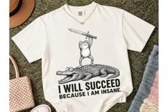 Funny Frog Sword Alligator PNG Shirt Product Image 2