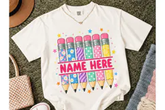 Custom Name Pencils Teacher PNG Design Product Image 2