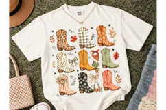 Cowboy Boots Collage PNG Tee Design Product Image 2