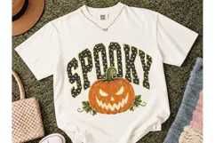 Spooky Pumpkin Halloween PNG Shirt Desig Product Image 2