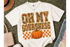 Oh My Gourdness Fall Pumpkin PNG Tee Product Image 2