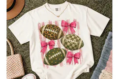 Football Bows Coquette PNG Sublimation Product Image 2