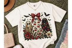 Halloween Ghost Trio PNG Sublimation Tee Product Image 2