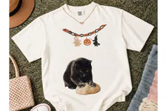 Halloween Black Cat Bread PNG Tee Design-Halloween Black Cat Product Image 2