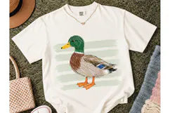 Mallard Duck Crayon Art PNG Shirt Design Product Image 1