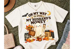 Spend Husband Money Ghost Halloween PNG Product Image 2