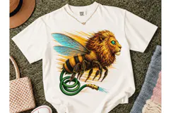 Lion Bee Chimera PNG Sublimation Design Product Image 2
