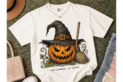 Halloween Pumpkin Witch PNG Tee Design-Halloween Pumpkin Wit Product Image 2
