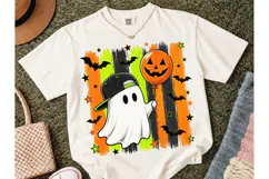 Halloween Ghost Bats Pumpkin PNG Tee-Halloween Ghost Bats Pu Product Image 2