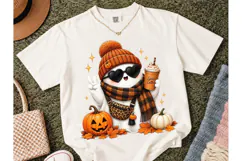 Halloween Ghost Spice Latte PNG Shirt Product Image 2
