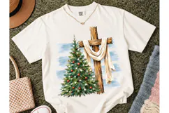 Christmas Cross Tree PNG Sublimation Des Product Image 1