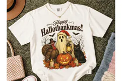 Happy Hallothankmas PNG Shirt Design Product Image 2