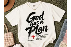 God Has a Plan PNG Christian Tee Design Product Image 2