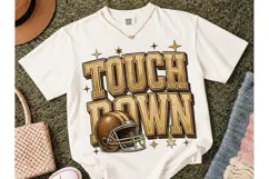 Touchdown Football Vintage PNG Shirt Product Image 2