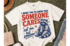 Someone Cares Raccoon Funny PNG Tee Product Image 2