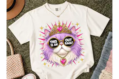 Sassy Queen Cat This Is An Outrage PNG Product Image 2