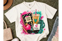 Teacher Good Plans Iced Coffee PNG Tee Product Image 2