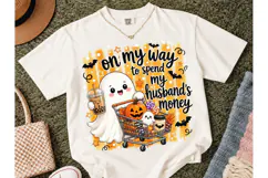 Halloween Ghost Shopping PNG Tee Design Product Image 2
