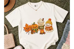 Fall Friends Pumpkin PSL PNG Shirt Desig Product Image 2