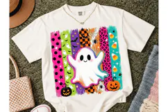 Halloween Ghost Stripe PNG Sublimation T Product Image 2
